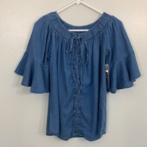 DENIM FASHION TOP